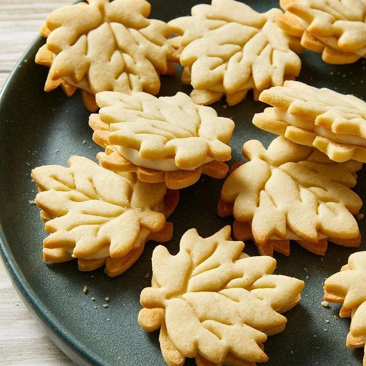 Delicious homemade Maple Leaf Cookies inspired by Trader Joe's recipe