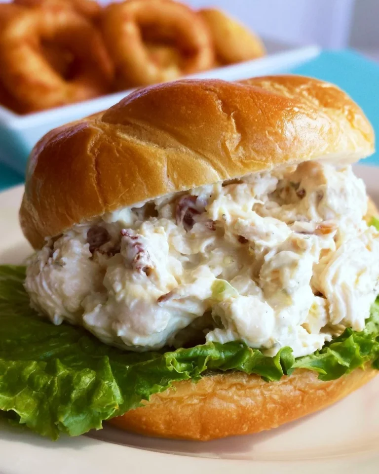 Delicious Carol Chicken Salad served in a bowl, showcasing fresh ingredients.