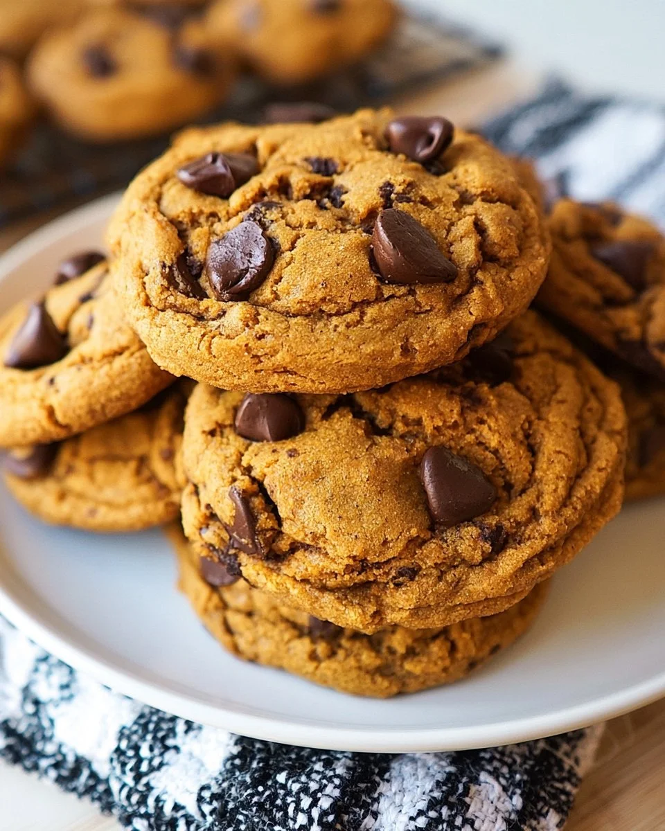 Delicious Pumpkin Chocolate Chip Cookies inspired by Crumbl's recipe