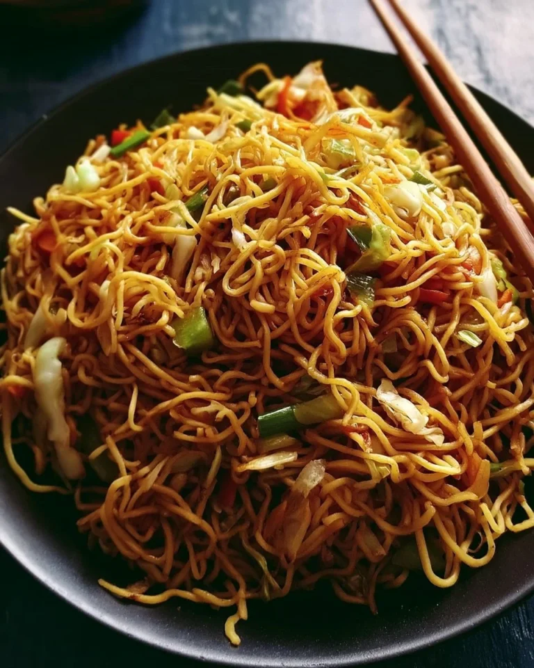 Delicious bowl of Panda Express style Chow Mein with vegetables and noodles