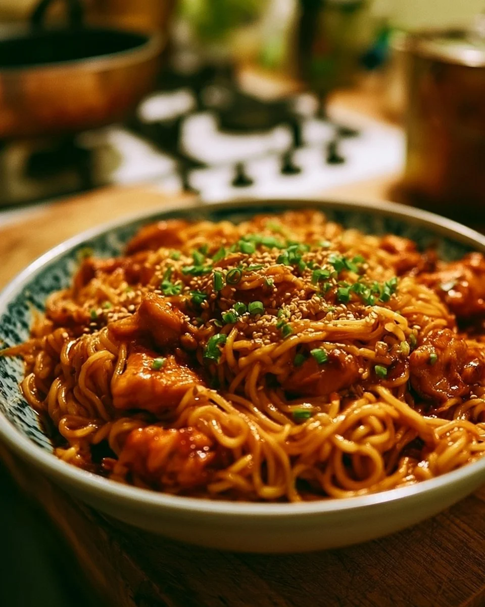 Korean Spicy Chicken Noodles