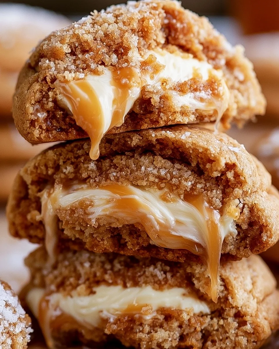 Salted Caramel Cheesecake Cookies inspired by Crumbl recipe