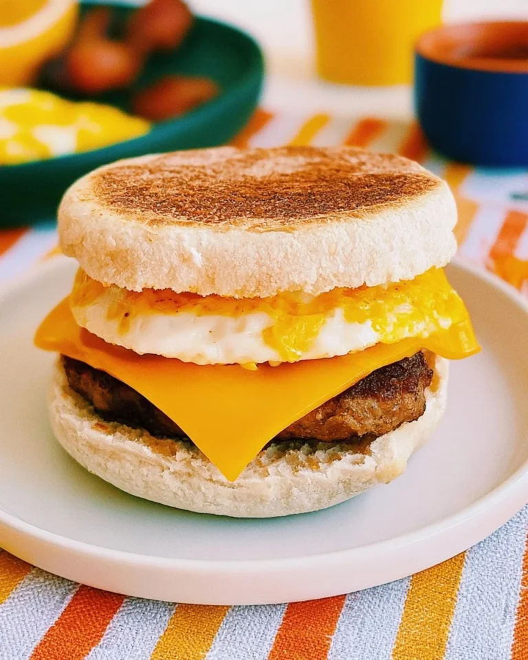 Homemade Sausage and Egg McMuffin inspired by McDonald's recipe