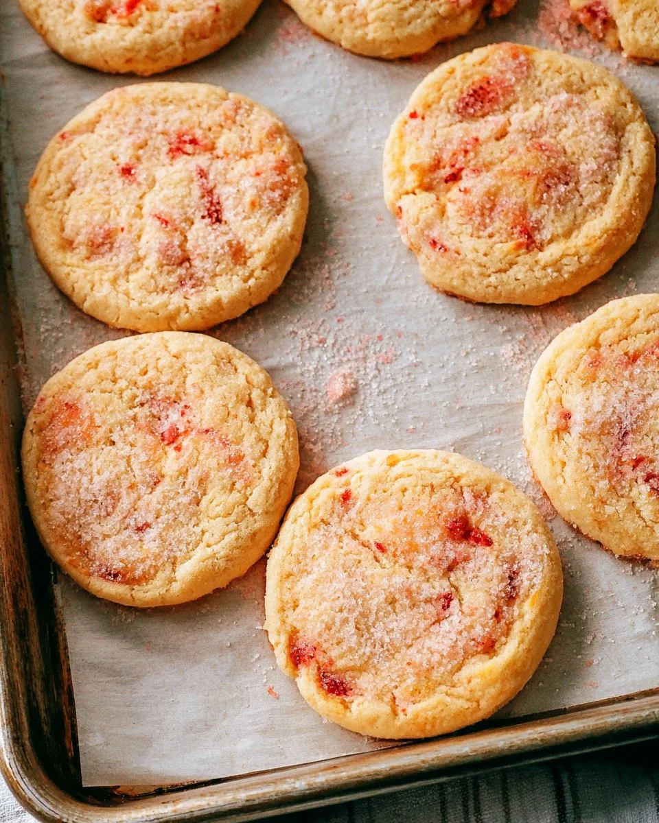 Homemade Strawberry Doodle Cookies inspired by Trader Joe's