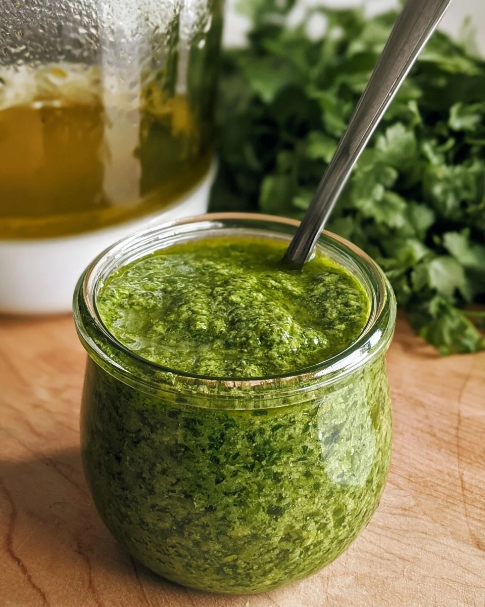 Homemade Zhoug Sauce inspired by Trader Joe's recipe