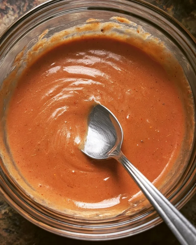Homemade Raising Cane's Sauce served with chicken fingers